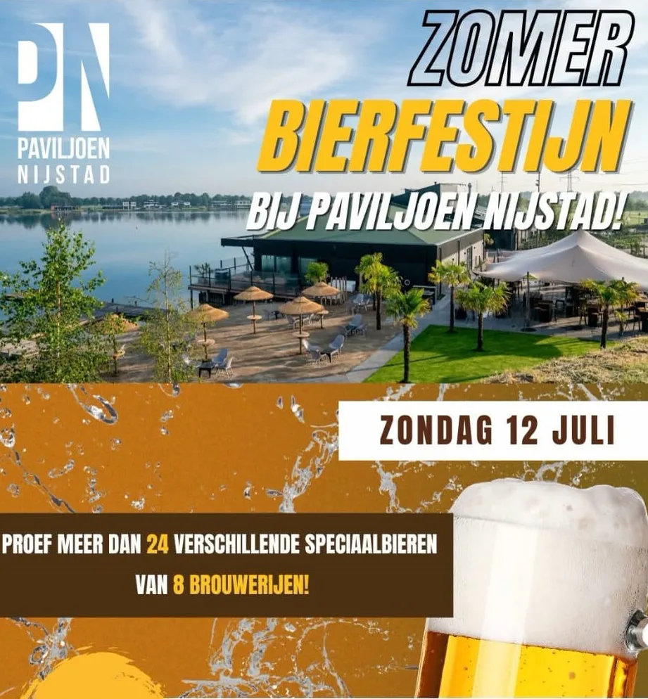 Bierfestijn bij Paviljoen Nijstad aan het strand van Hoogeveen